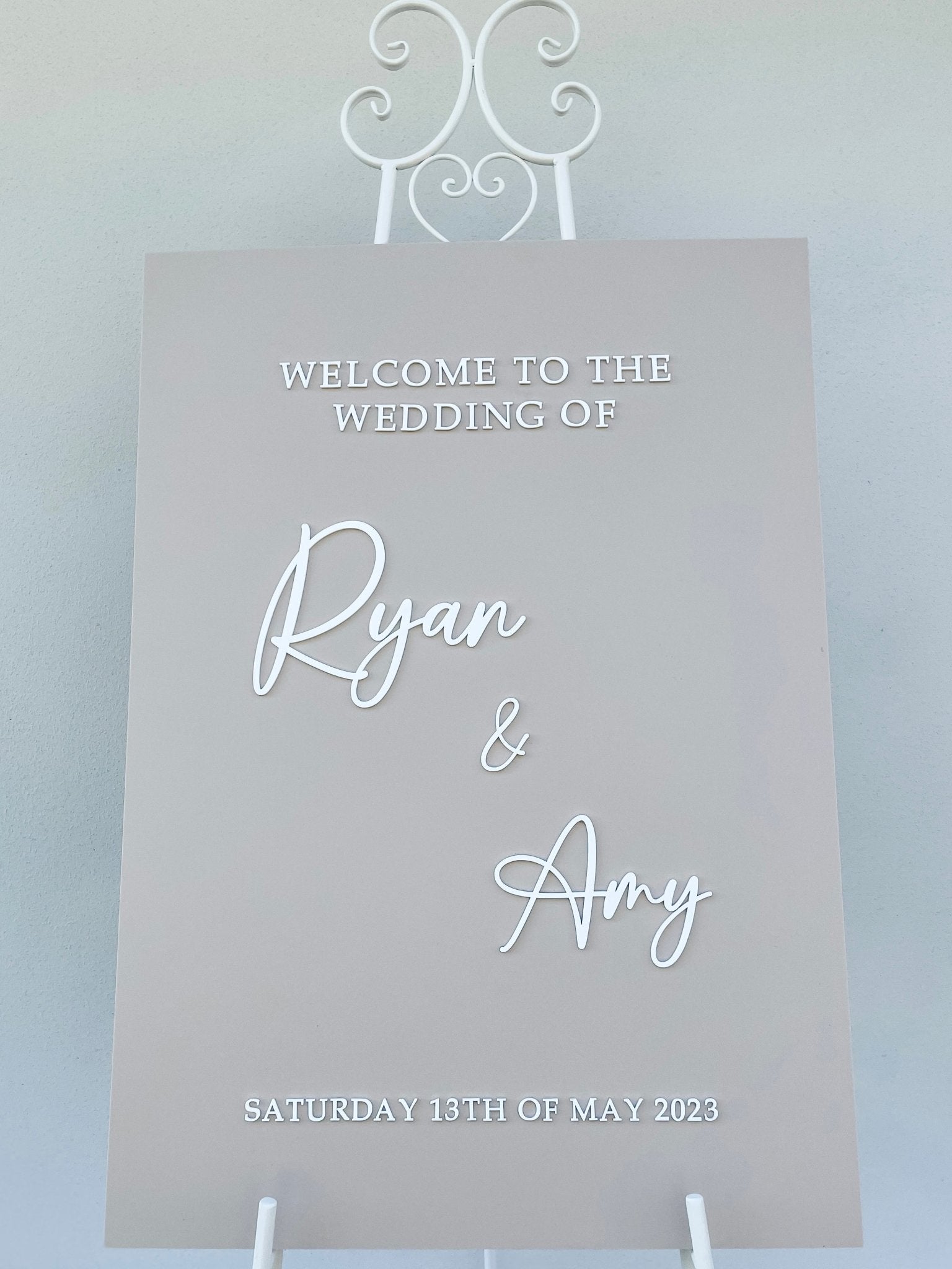 Acrylic Welcome Sign - Minimalistic - The Humble Gift Co.