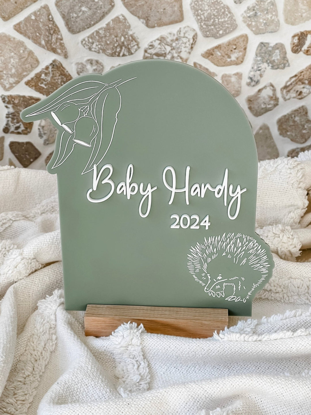 Australian Theme Baby Announcement Plaque - The Humble Gift Co.