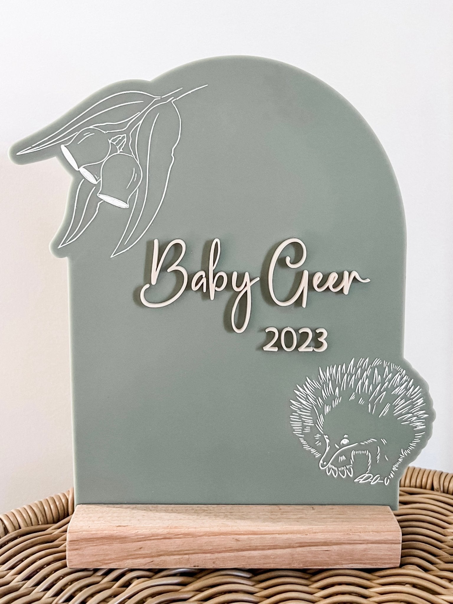 Australian Theme Baby Announcement Plaque - The Humble Gift Co.