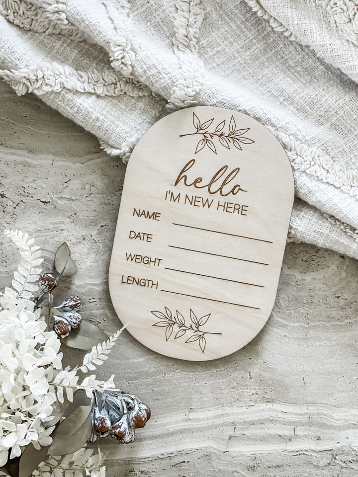 Baby Announcement Plaque - The Humble Gift Co.