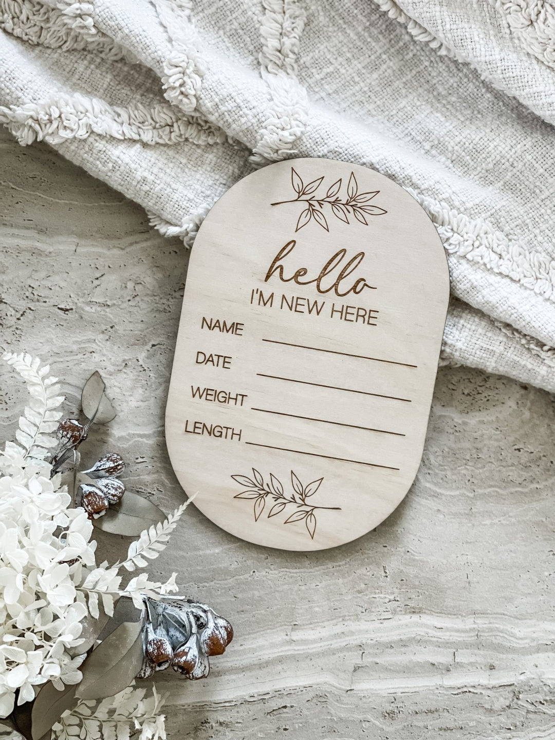 Baby Announcement Plaque - The Humble Gift Co.