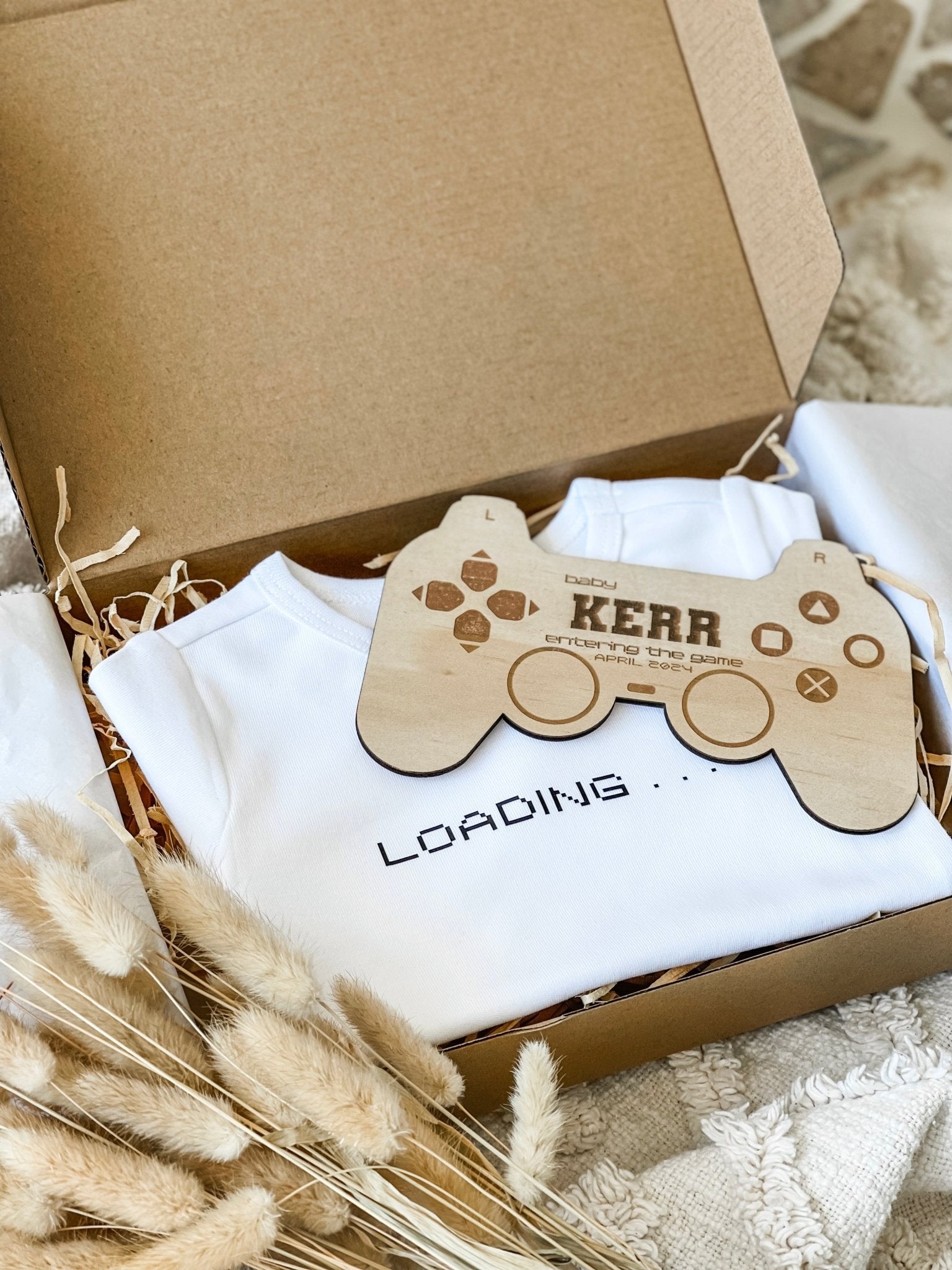 Baby Announcement Wooden Controller - The Humble Gift Co.