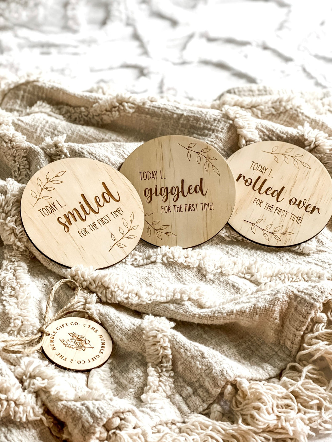 Baby Developmental Milestone Discs - Little Leaf Design - The Humble Gift Co.