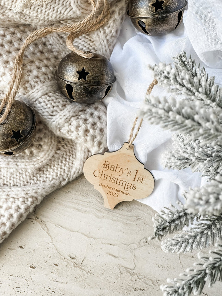 Baby's 1st Christmas Wooden Ornament - The Humble Gift Co.