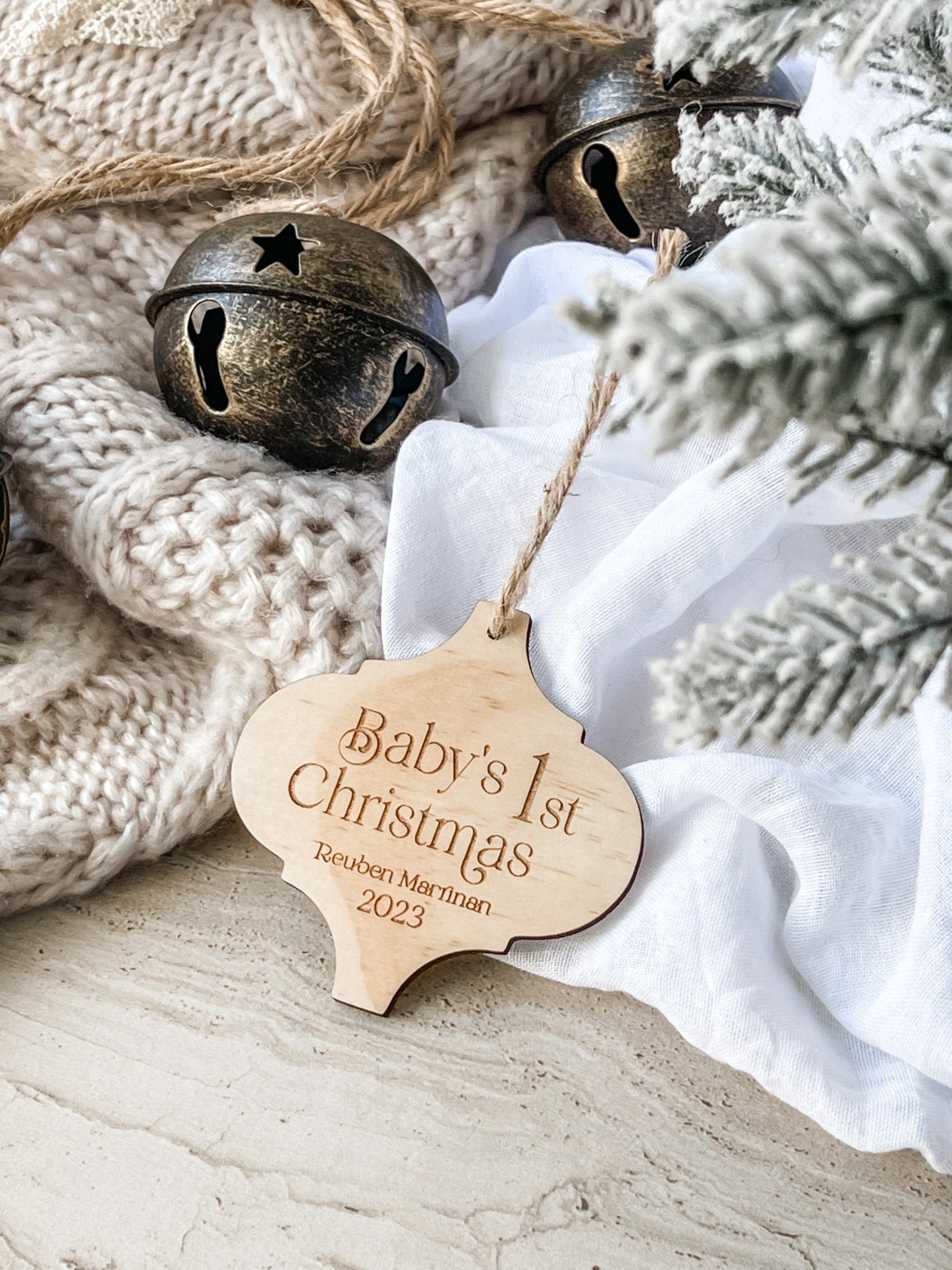 Baby's 1st Christmas Wooden Ornament - The Humble Gift Co.