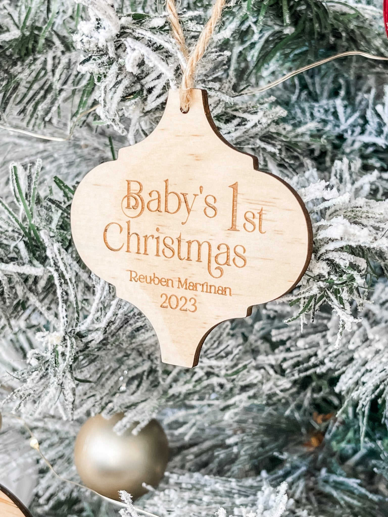 Baby's 1st Christmas Wooden Ornament - The Humble Gift Co.