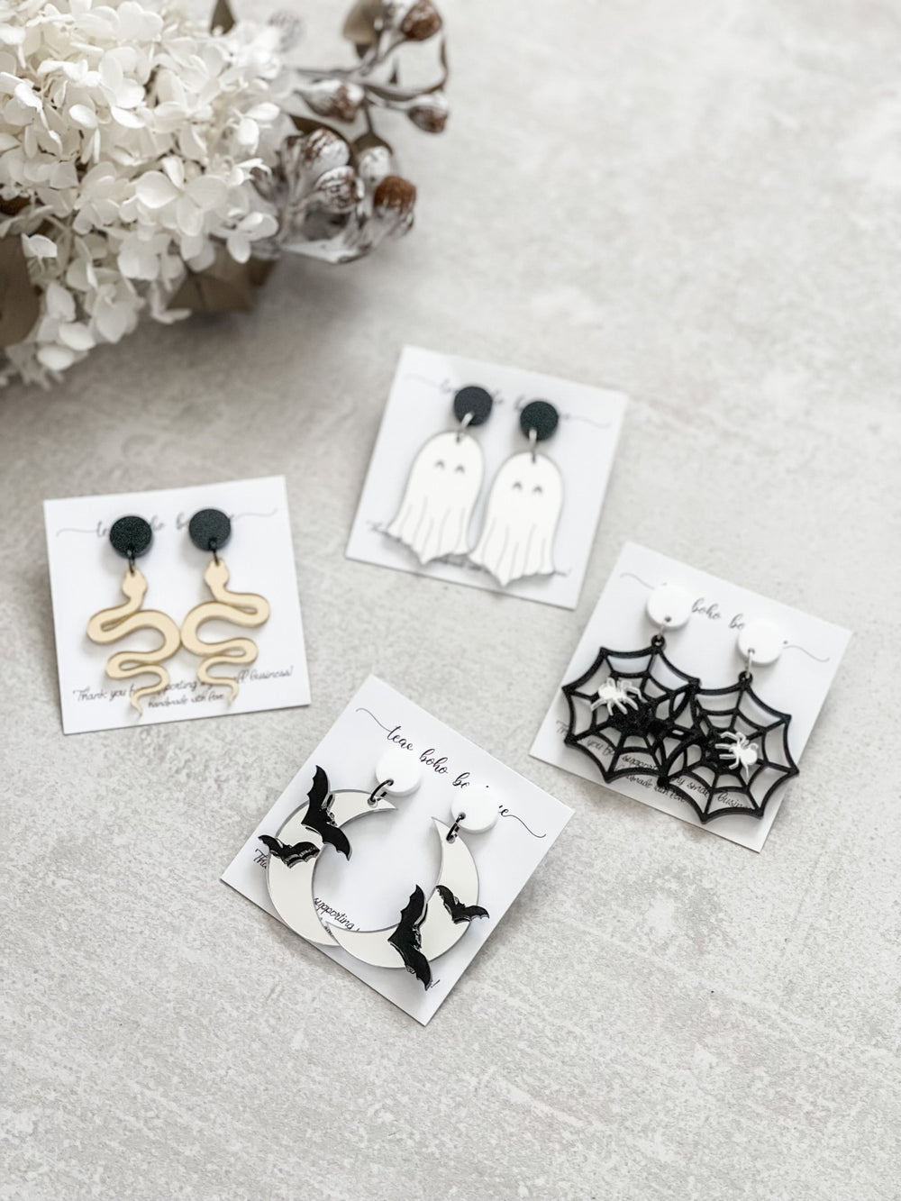 Bats On The Moon Earrings - The Humble Gift Co.