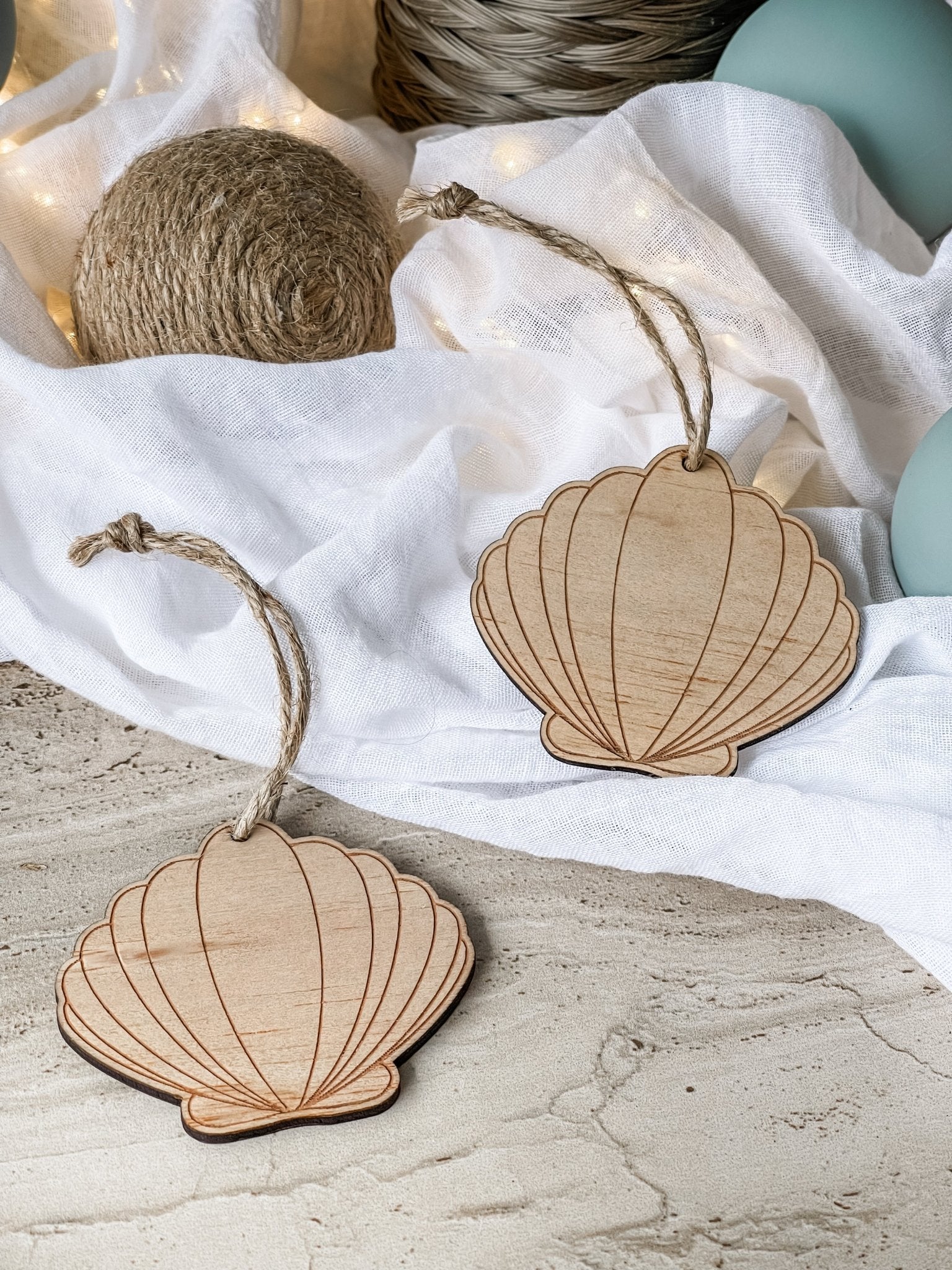 Beach Ornament - Clam Shell - The Humble Gift Co.