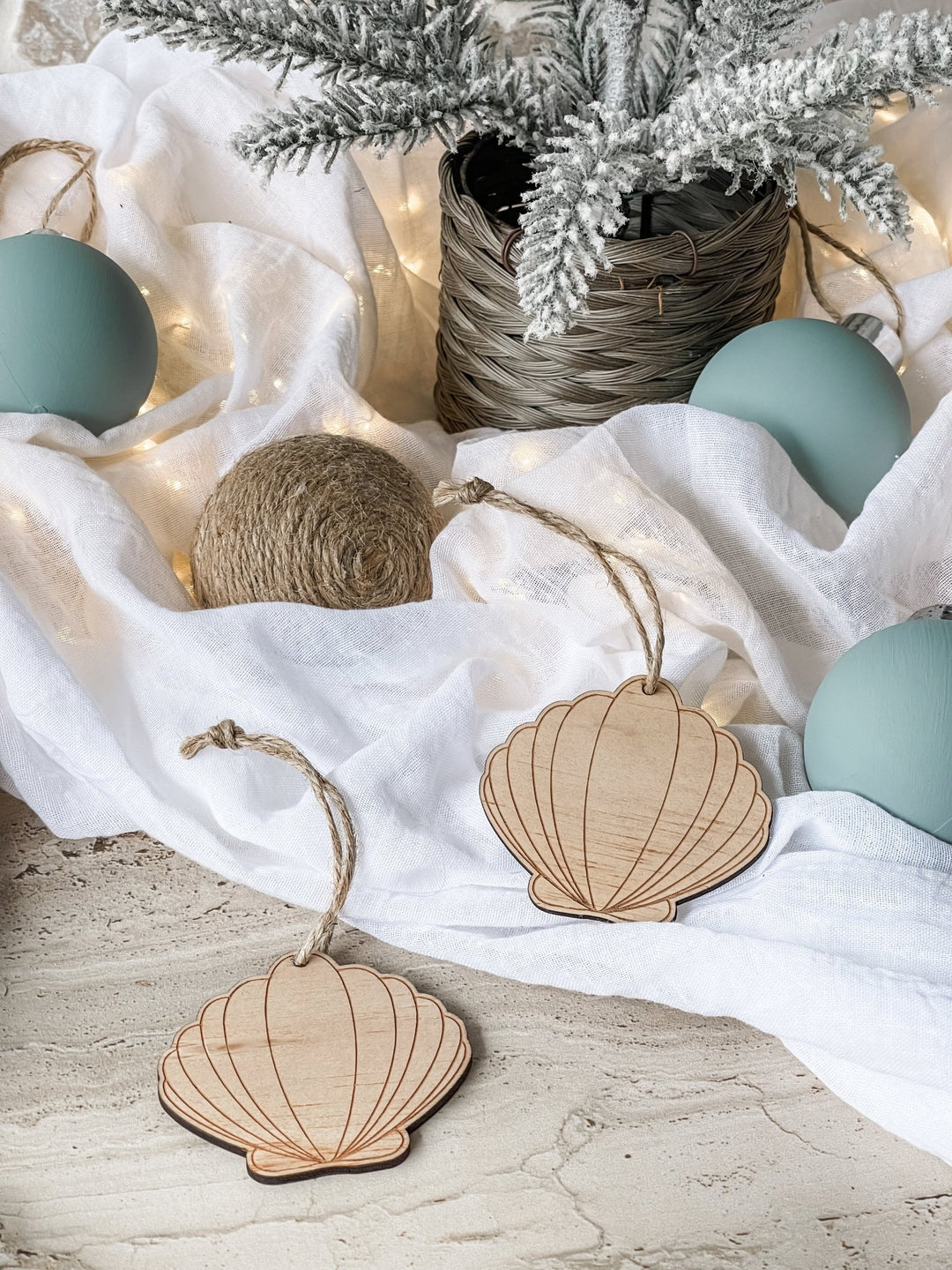 Beach Ornament - Clam Shell - The Humble Gift Co.