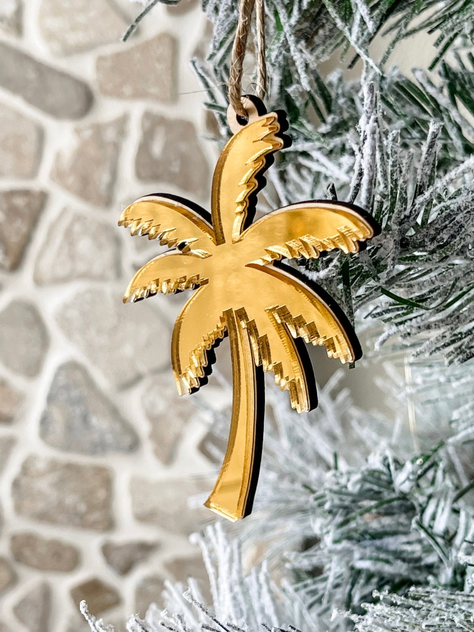 Beach Ornament - Golden Palm Tree - The Humble Gift Co.