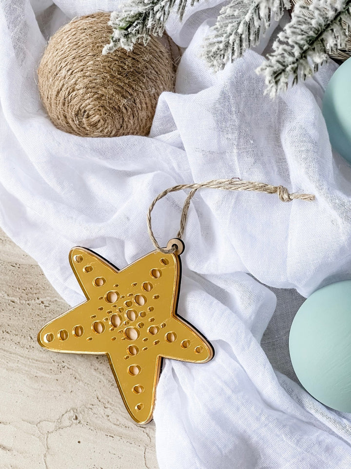 Beach Ornament - Golden Starfish - The Humble Gift Co.