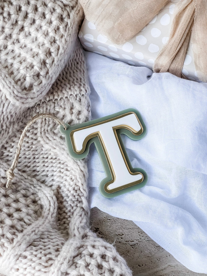 Beach Triple Layer Letter Ornament - The Humble Gift Co.