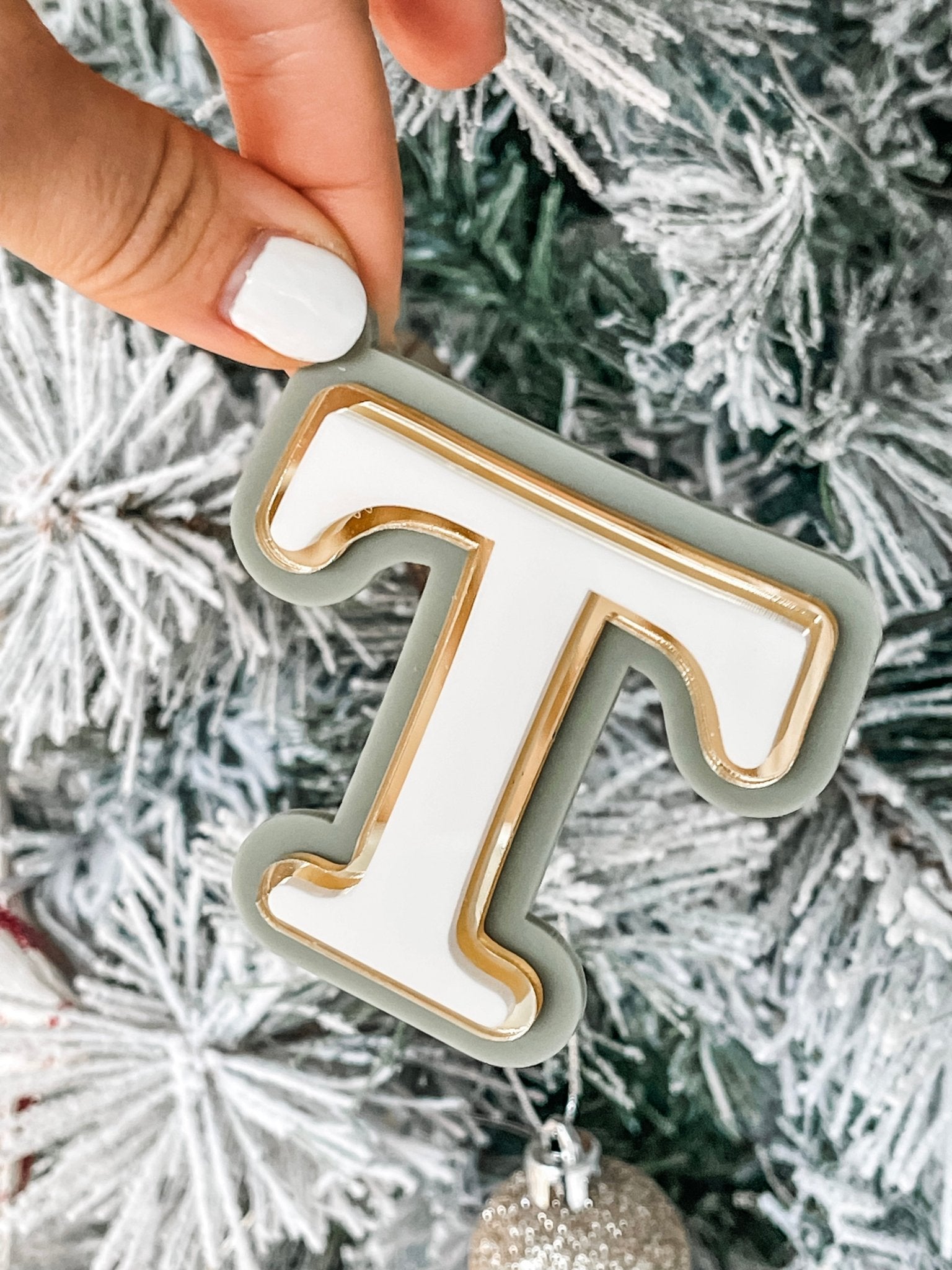 Beach Triple Layer Letter Ornament - The Humble Gift Co.