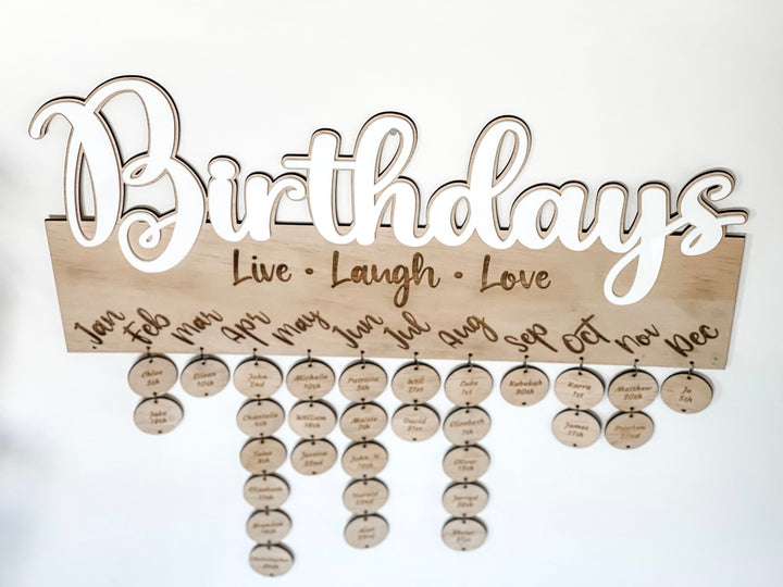 Birthday Wall Chart - The Humble Gift Co.