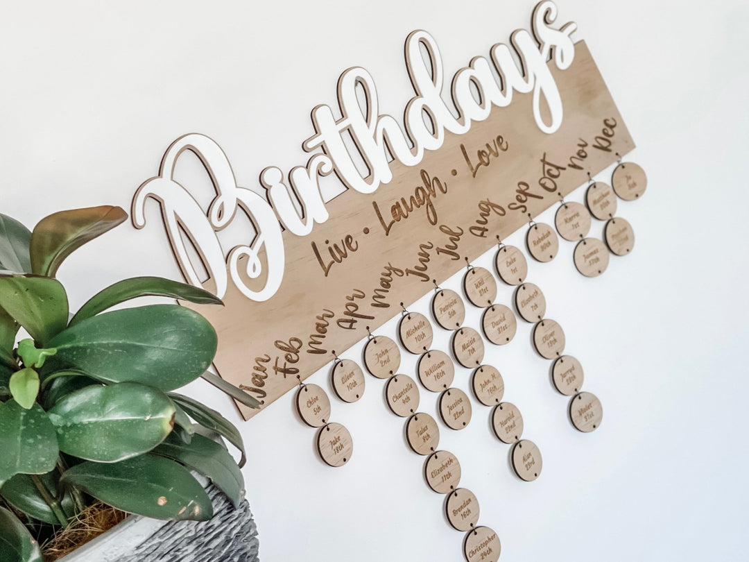 Birthday Wall Chart - The Humble Gift Co.