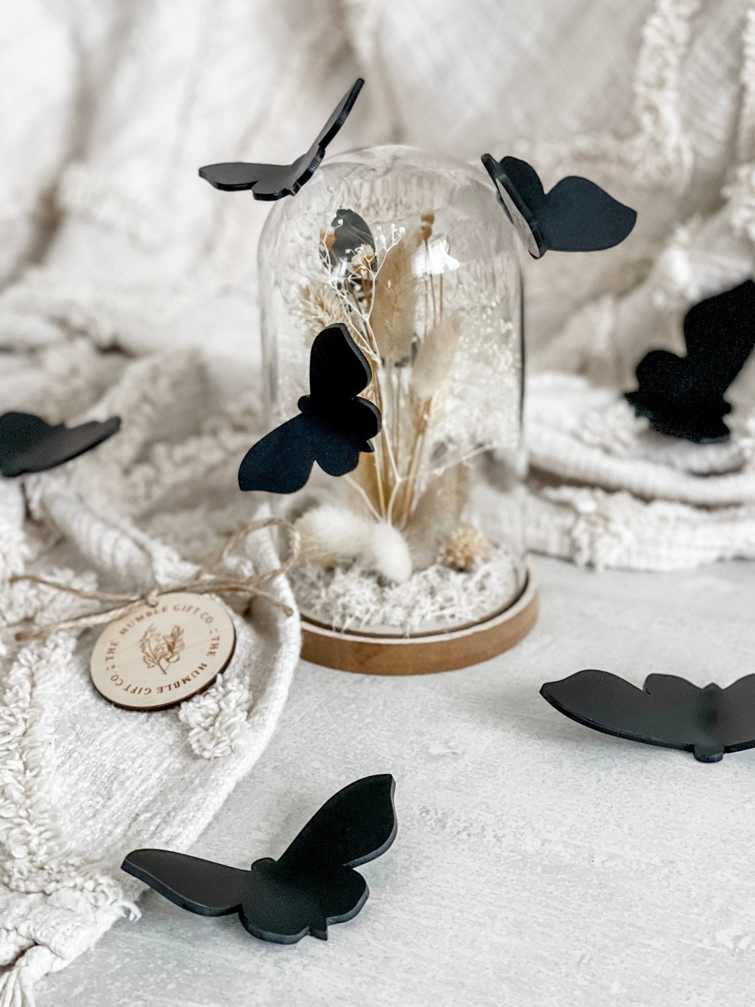 Moth Writing Set Black Acrylic Moth Sets | Halloween Decorations – The Humble Gift Co.