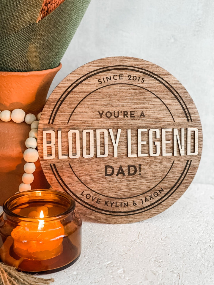 Bloody Legend Plaque - The Humble Gift Co.