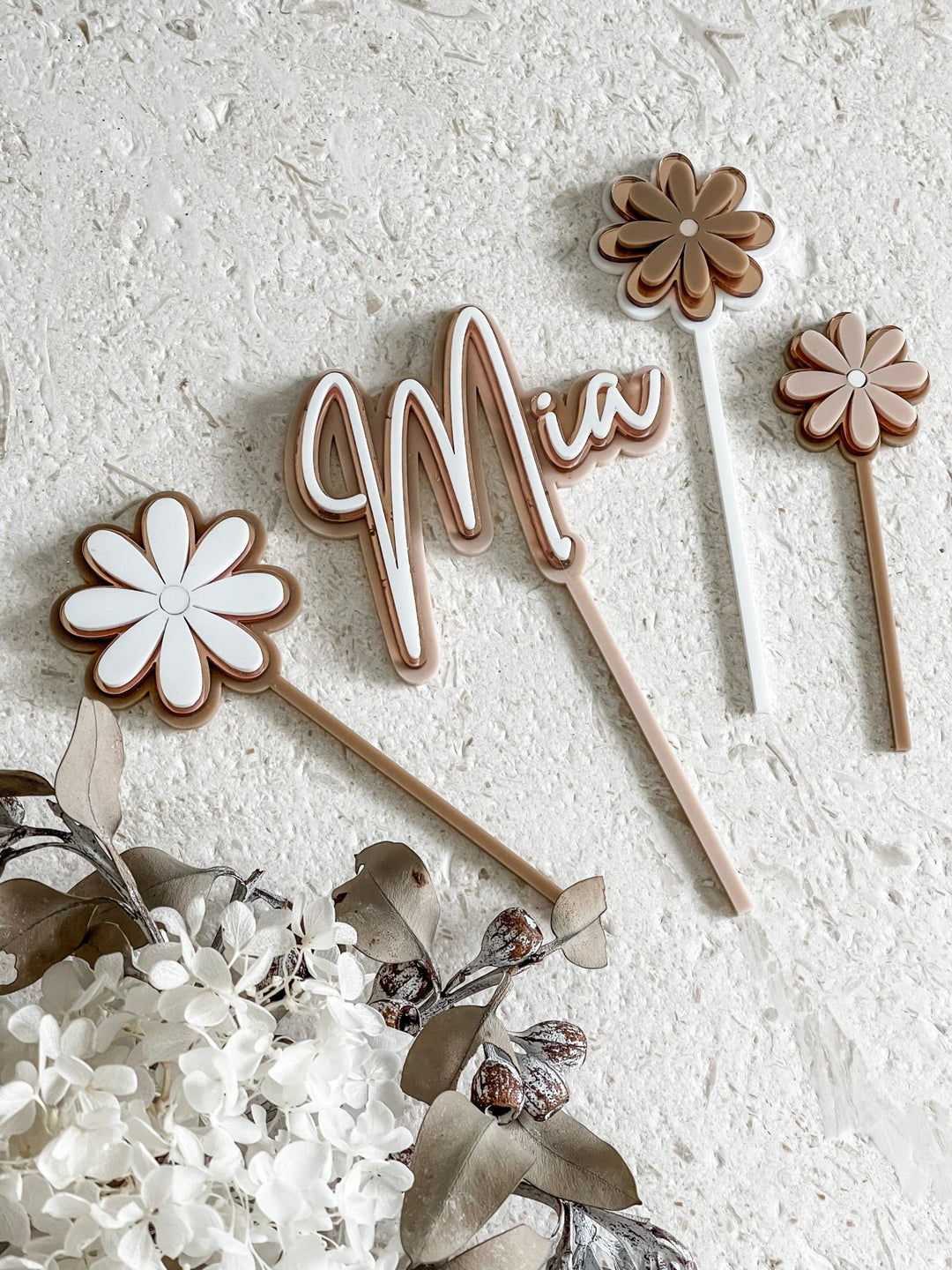 Blossom Cake Topper Set - The Humble Gift Co.