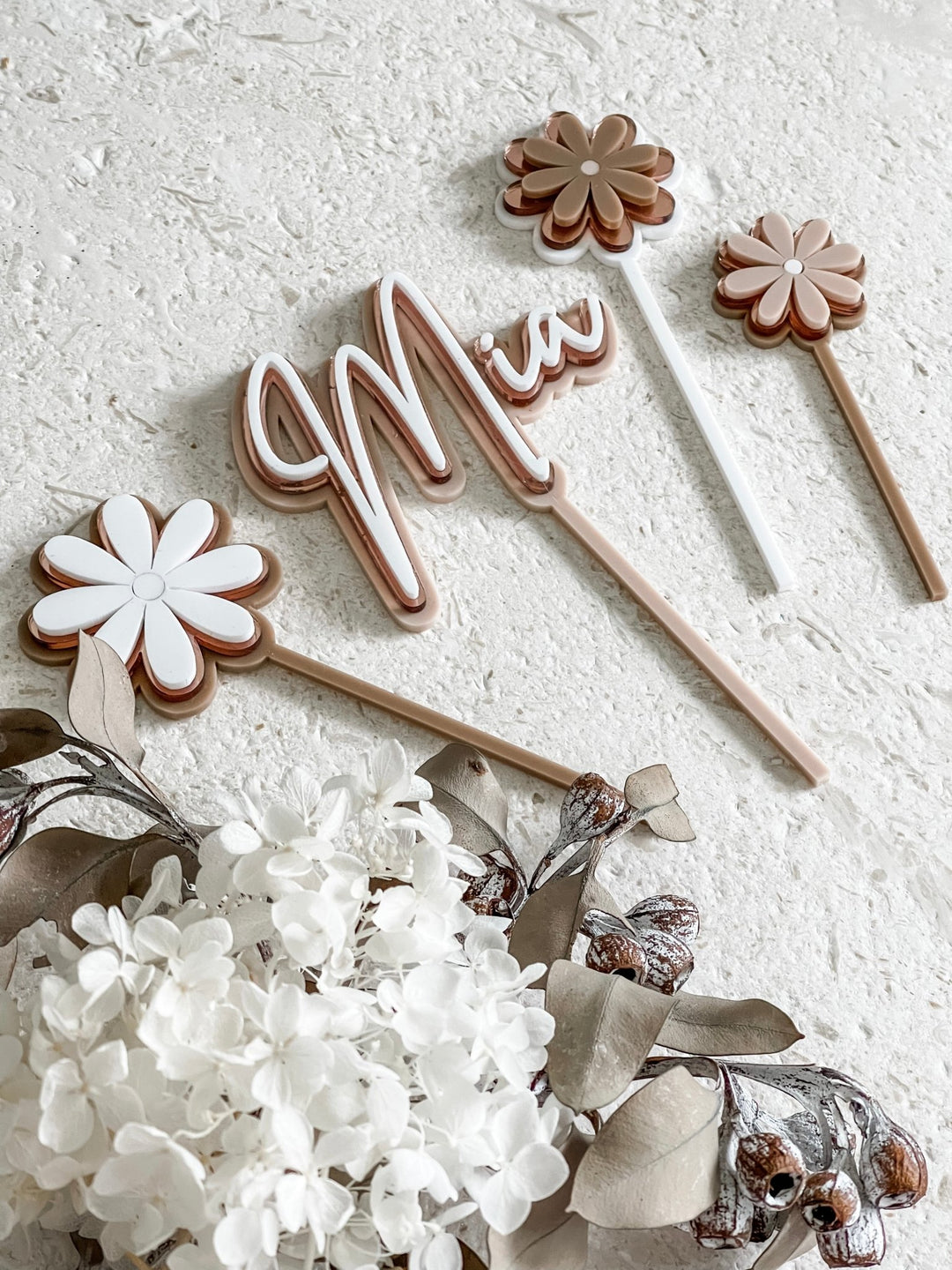 Blossom Cake Topper Set - The Humble Gift Co.