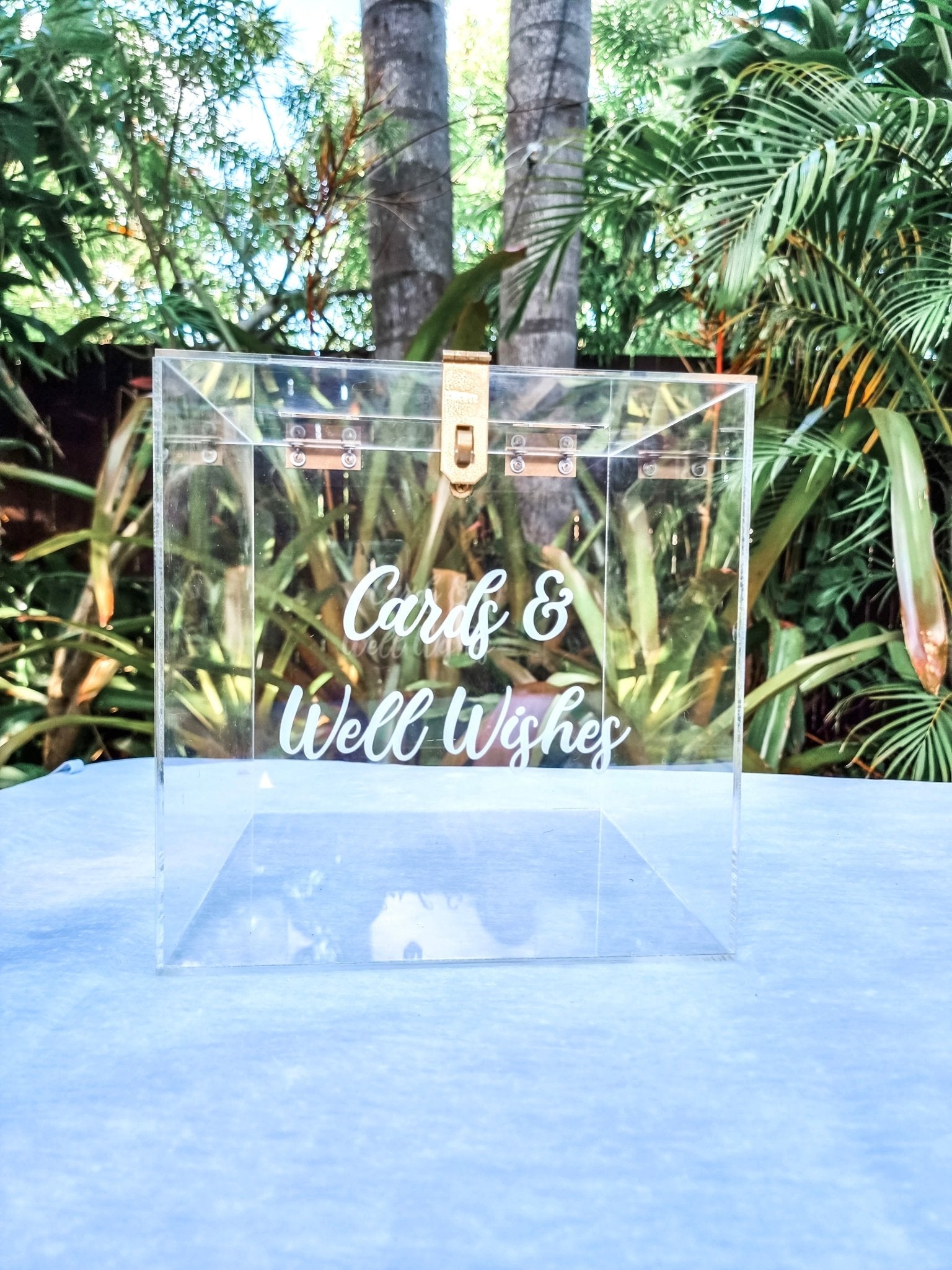 Clear Acrylic Wedding Wishing Well - The Humble Gift Co.