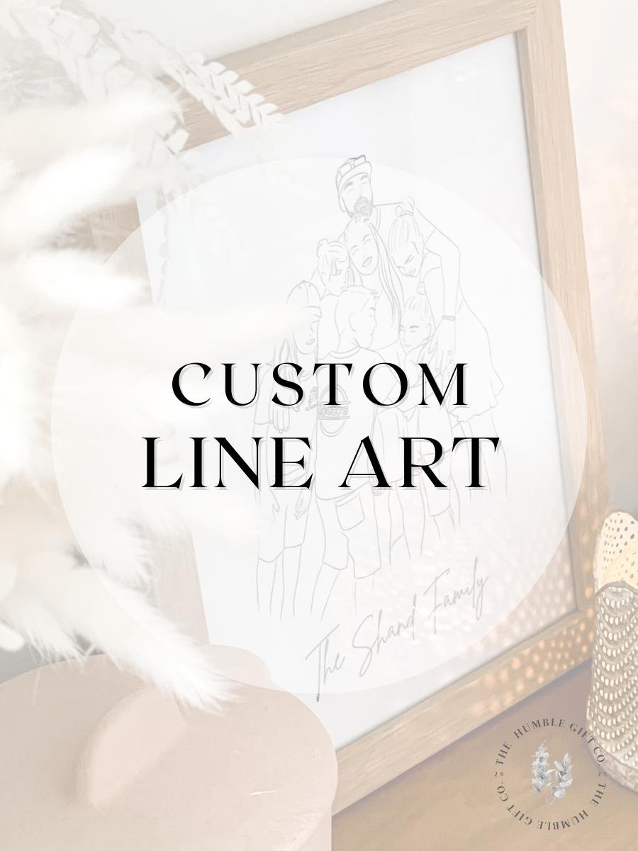 Customized Line Laser Cut | Custom Line Art | The Humble Gift Co.