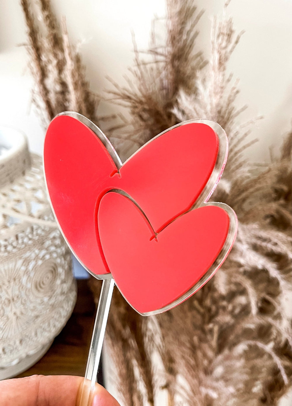 Double Heart Cake Topper - The Humble Gift Co.