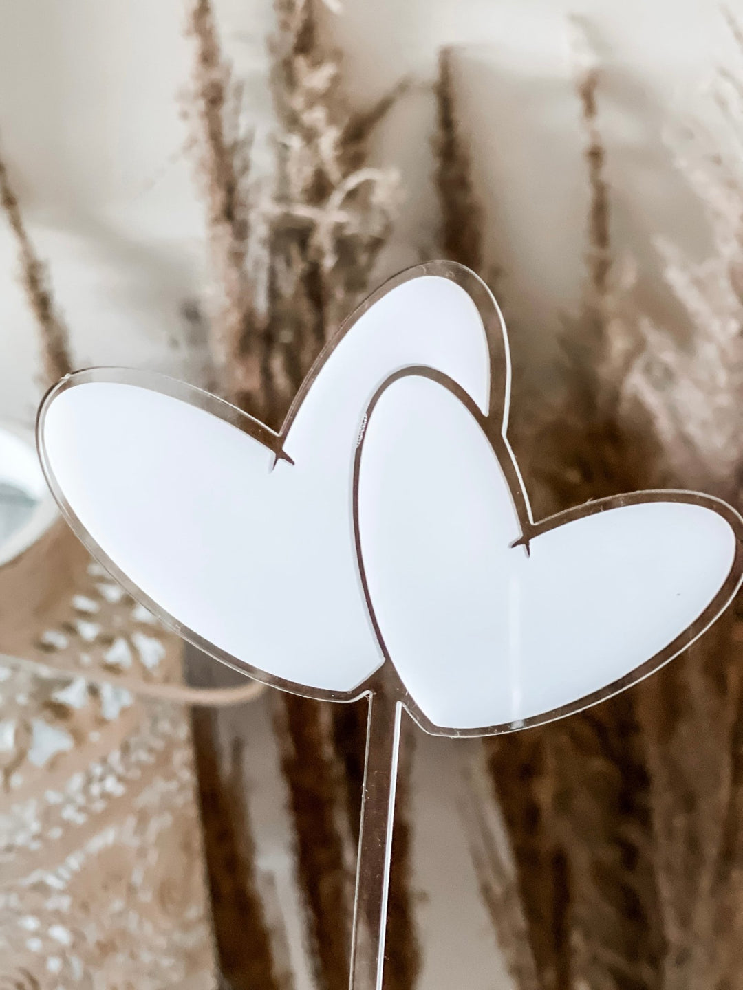 Double Heart Cake Topper - The Humble Gift Co.