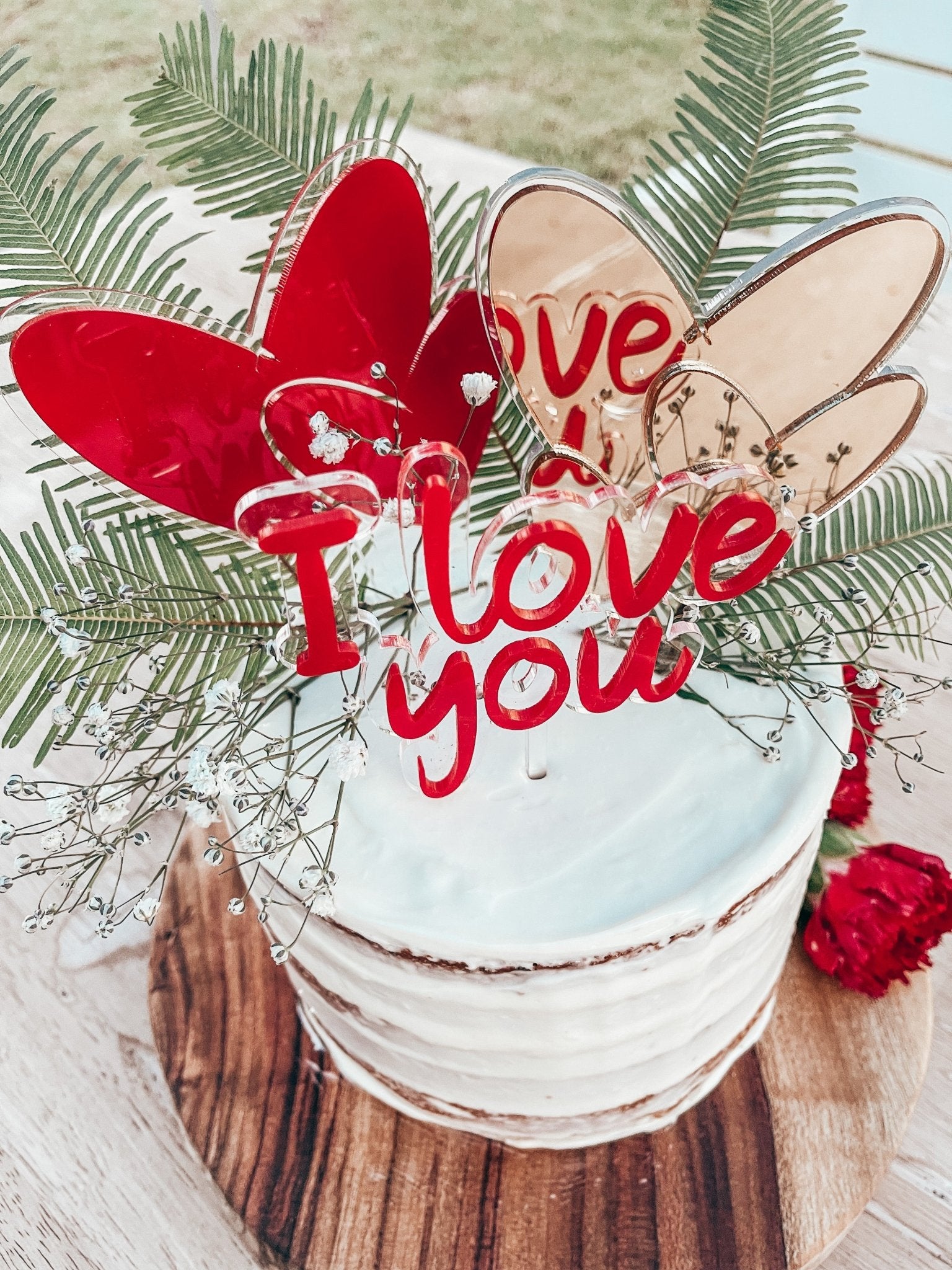 Double Heart Cake Topper - The Humble Gift Co.
