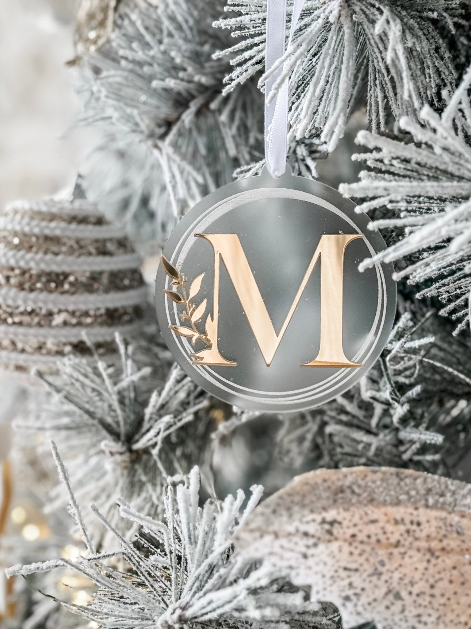 Double Layered Acrylic Monogram Ornament - The Humble Gift Co.
