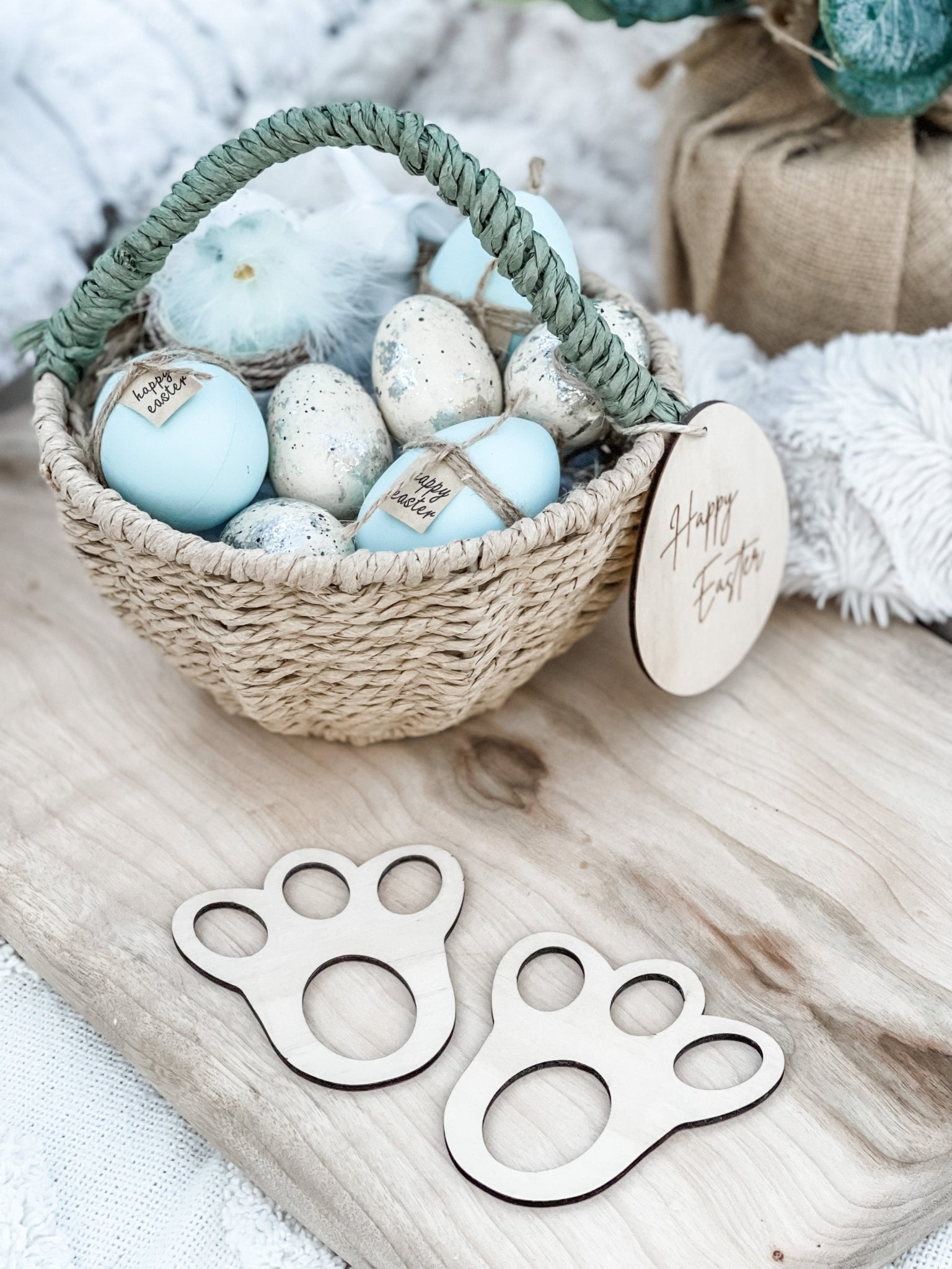 Easter Bunny footprint stencil - The Humble Gift Co.
