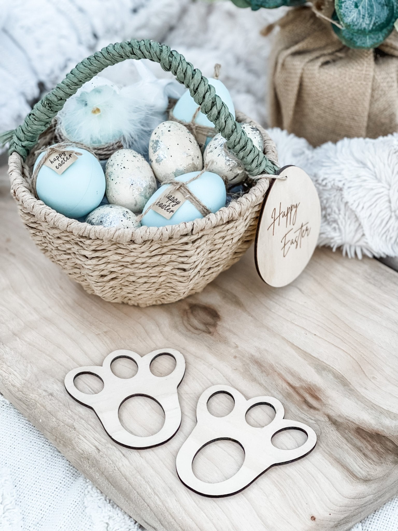 Easter Bunny footprint stencil - The Humble Gift Co.