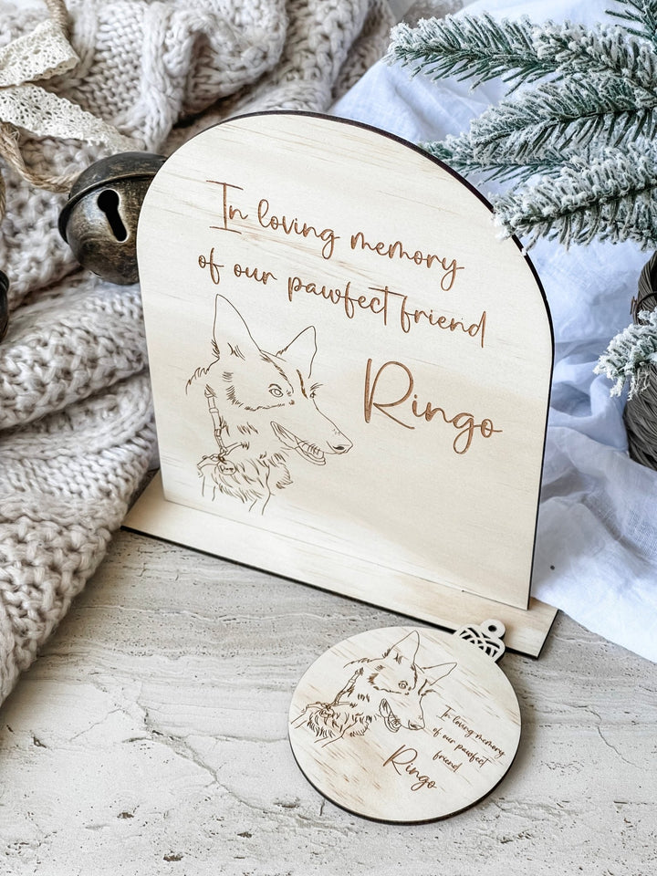 Engraved Animal Line Art Ornament - The Humble Gift Co.