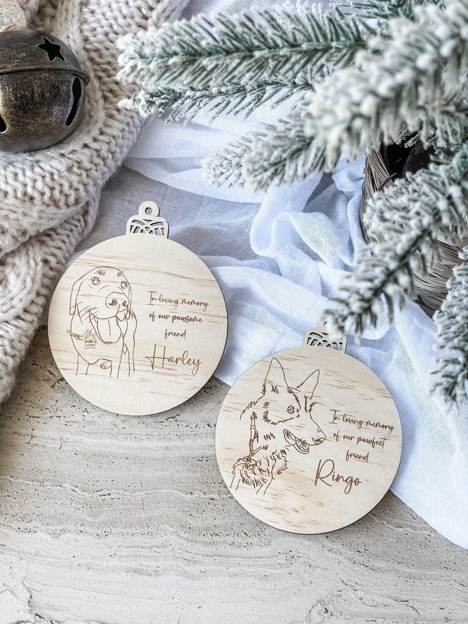 Engraved Line Art Ornament - The Humble Gift Co.