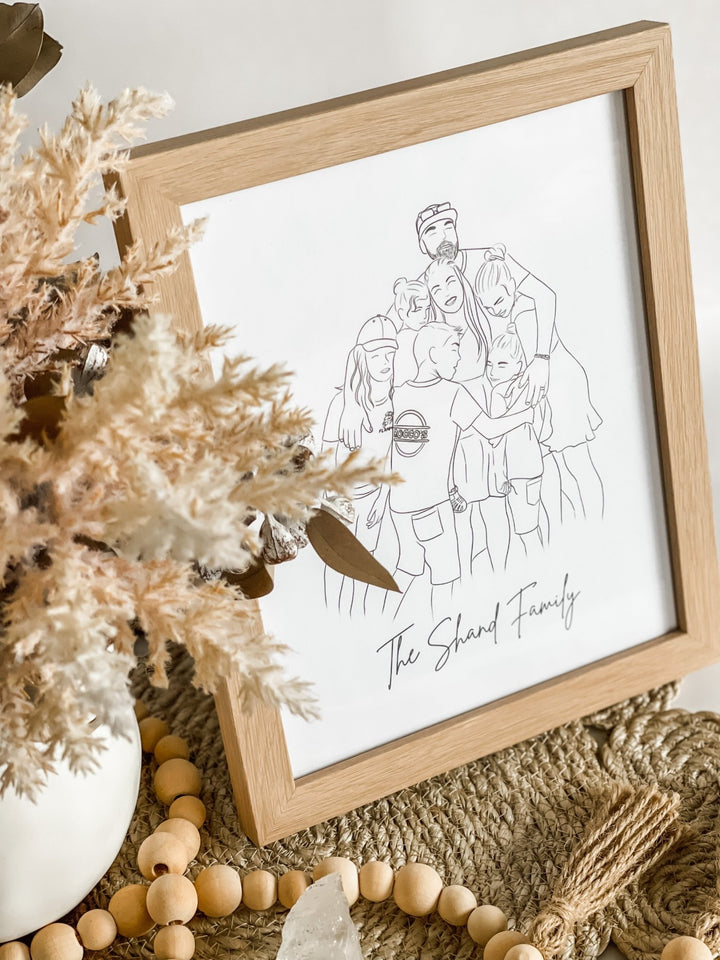 Framed Line Art - The Humble Gift Co.