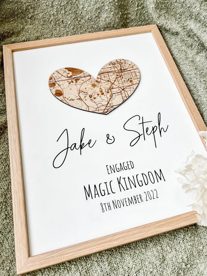 Framed Love Map - The Humble Gift Co.