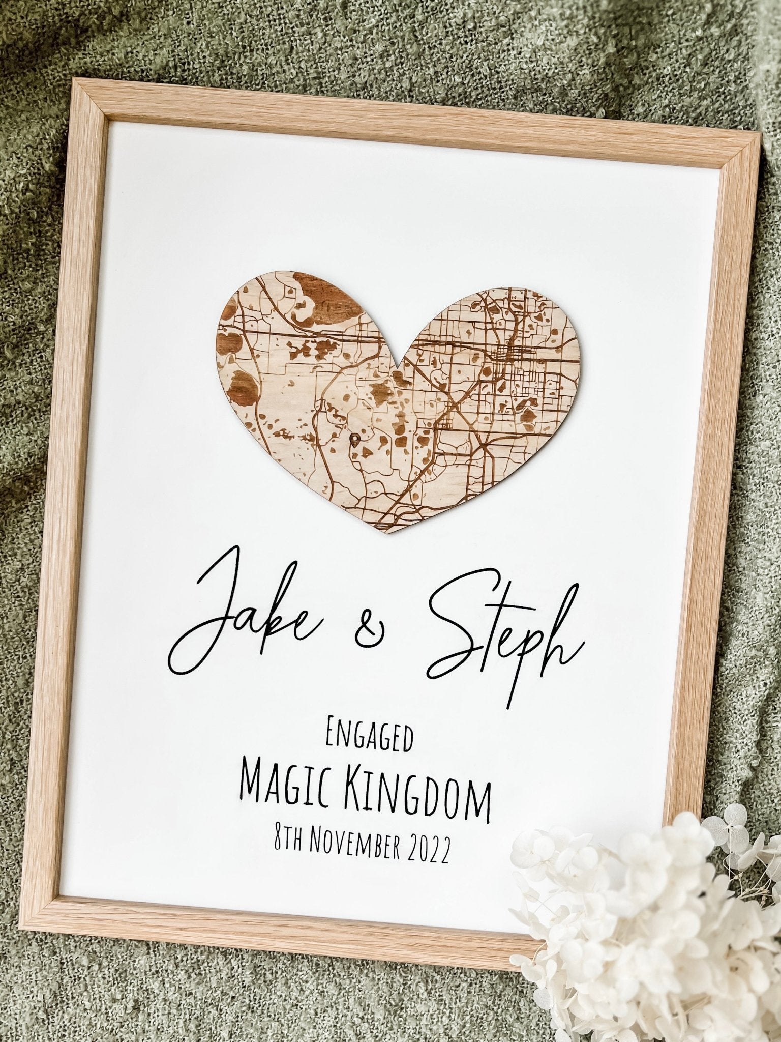 Framed Love Map - The Humble Gift Co.