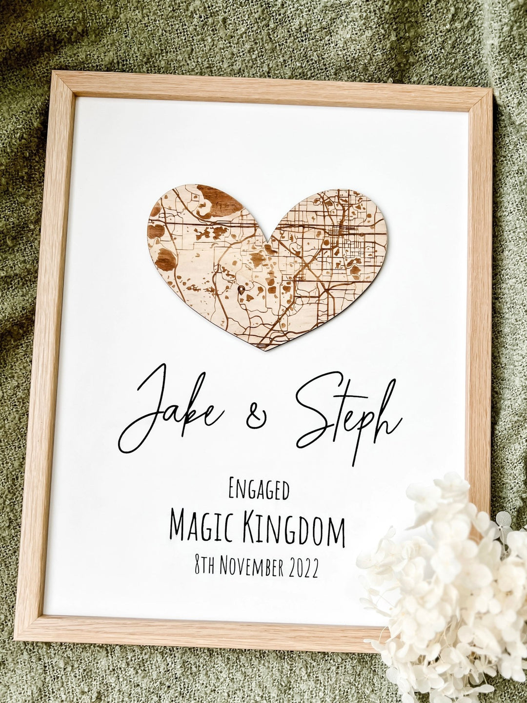 Framed Love Map - The Humble Gift Co.