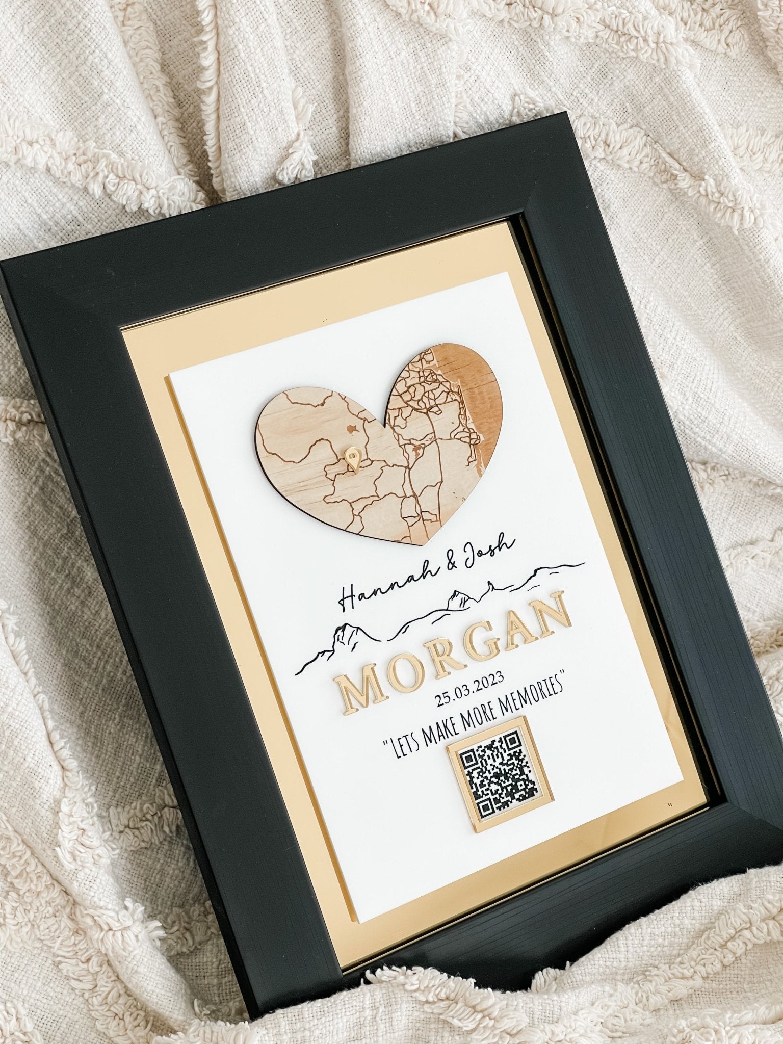 Framed Love Map | Anniversary Gift | Couples Present – The Humble Gift Co.