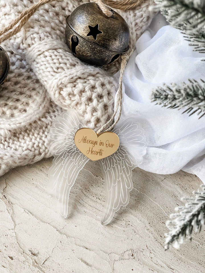 Frosted Acrylic Angel Memorial Ornament - The Humble Gift Co.