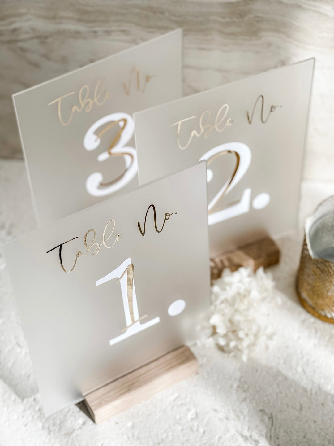 Frosted Acrylic Table Numbers - The Humble Gift Co.