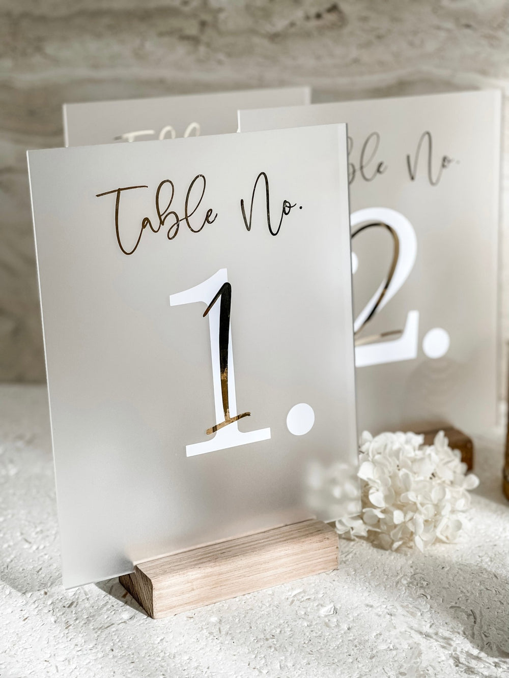 Frosted Acrylic Table Numbers - The Humble Gift Co.