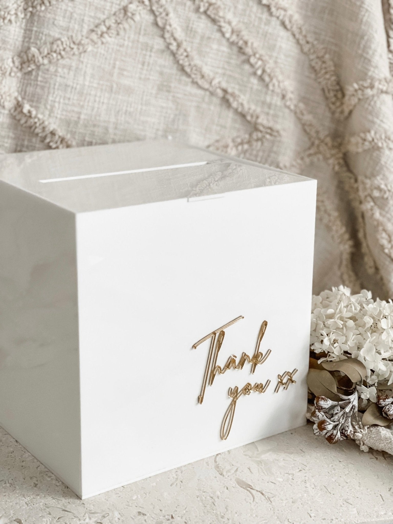 Gloss White Acrylic Wishing Well - The Humble Gift Co.