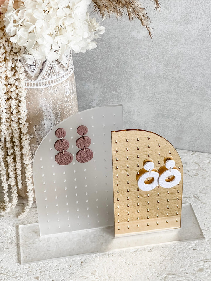 Half Arch Acrylic Earring Stand - The Humble Gift Co.