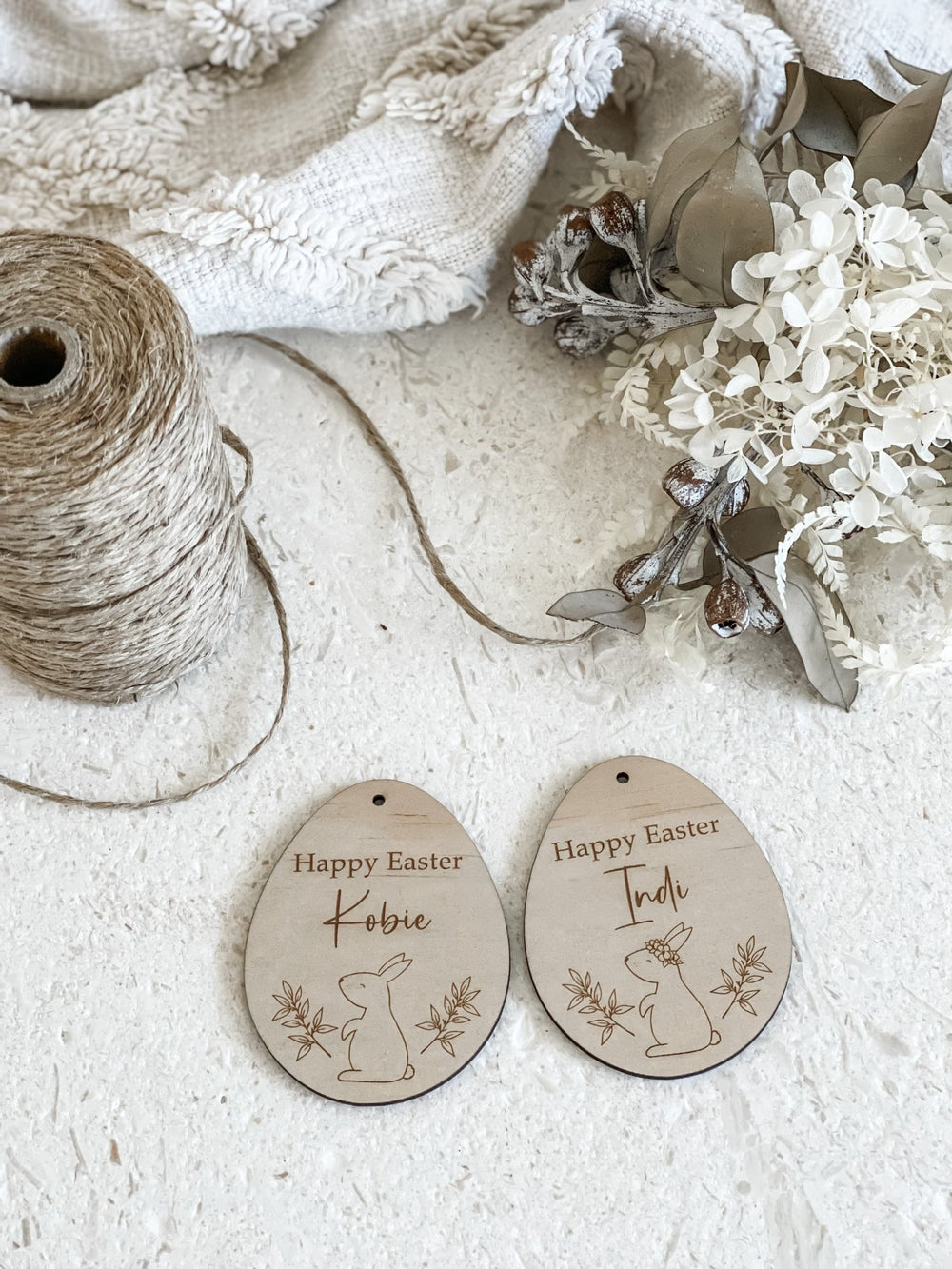 Happy Easter Personalised Name Tag - The Humble Gift Co.