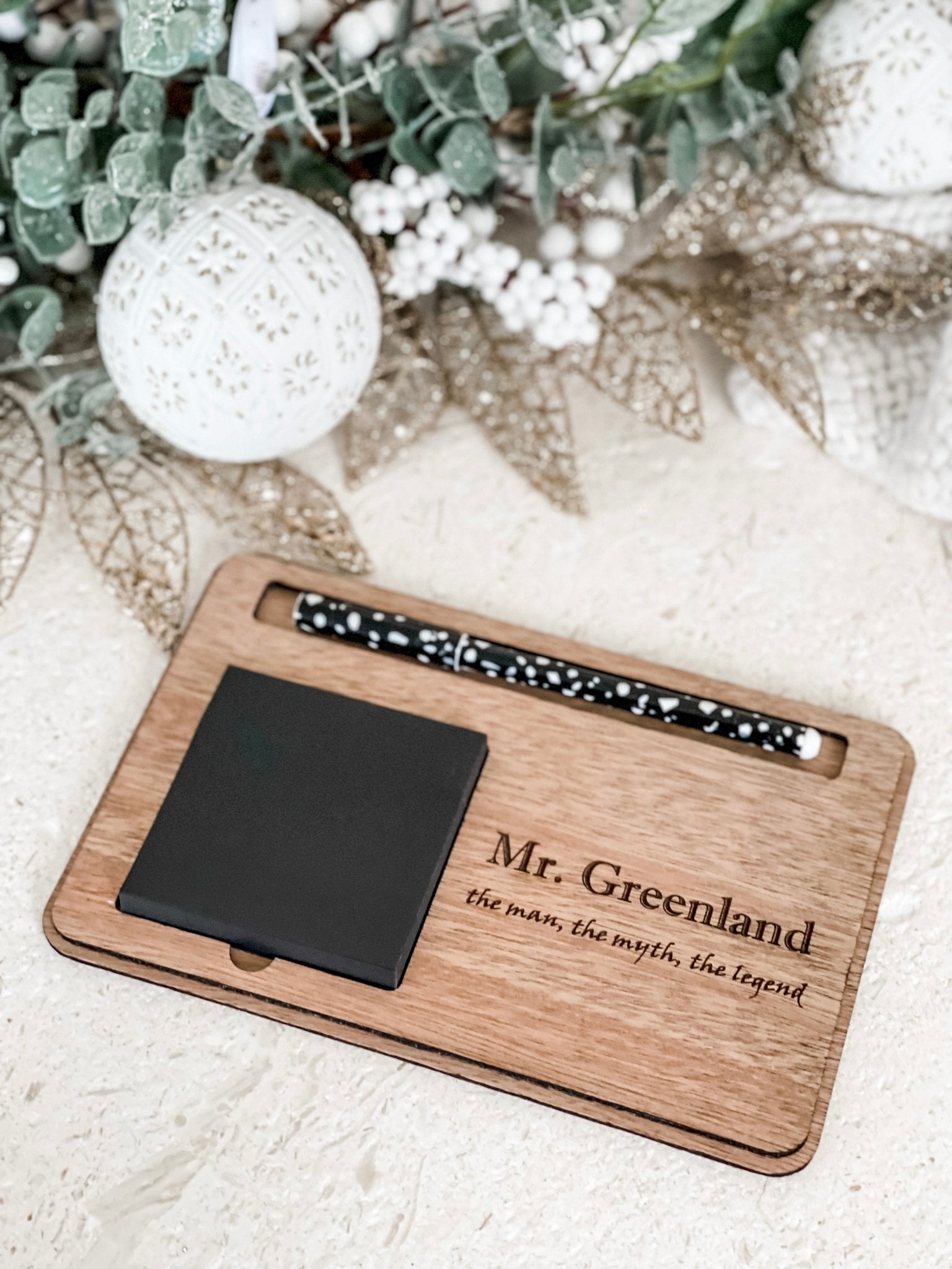 Notepad and Pen Holder | Custom Notepad Holder | Engraved Notepad ...