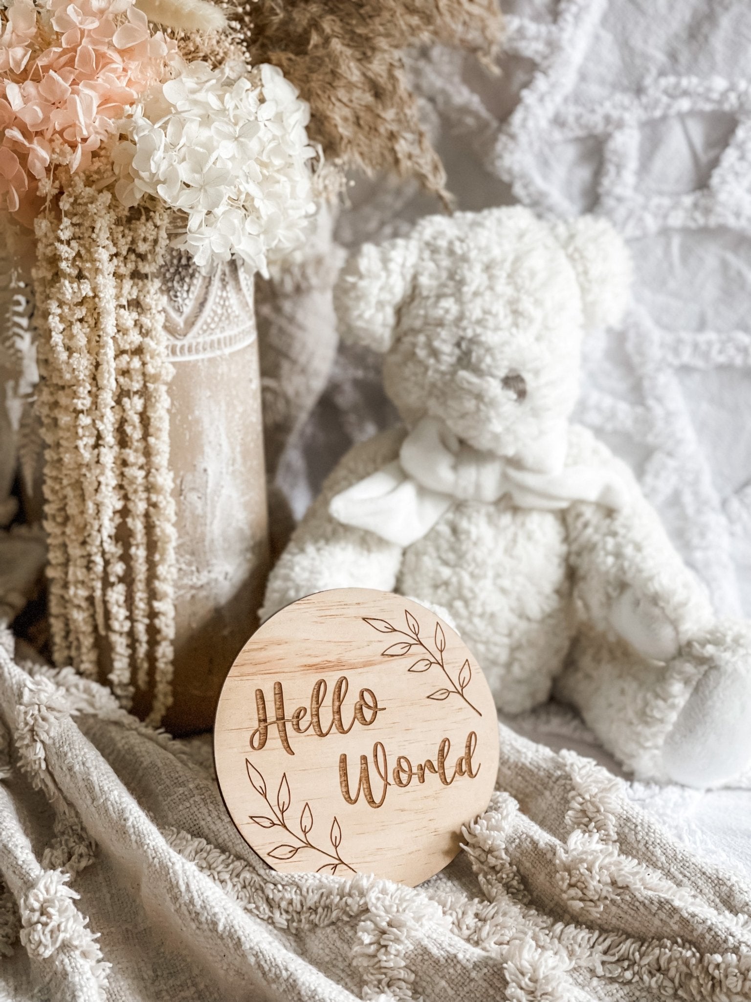 Hello World Baby Plaque - The Humble Gift Co.