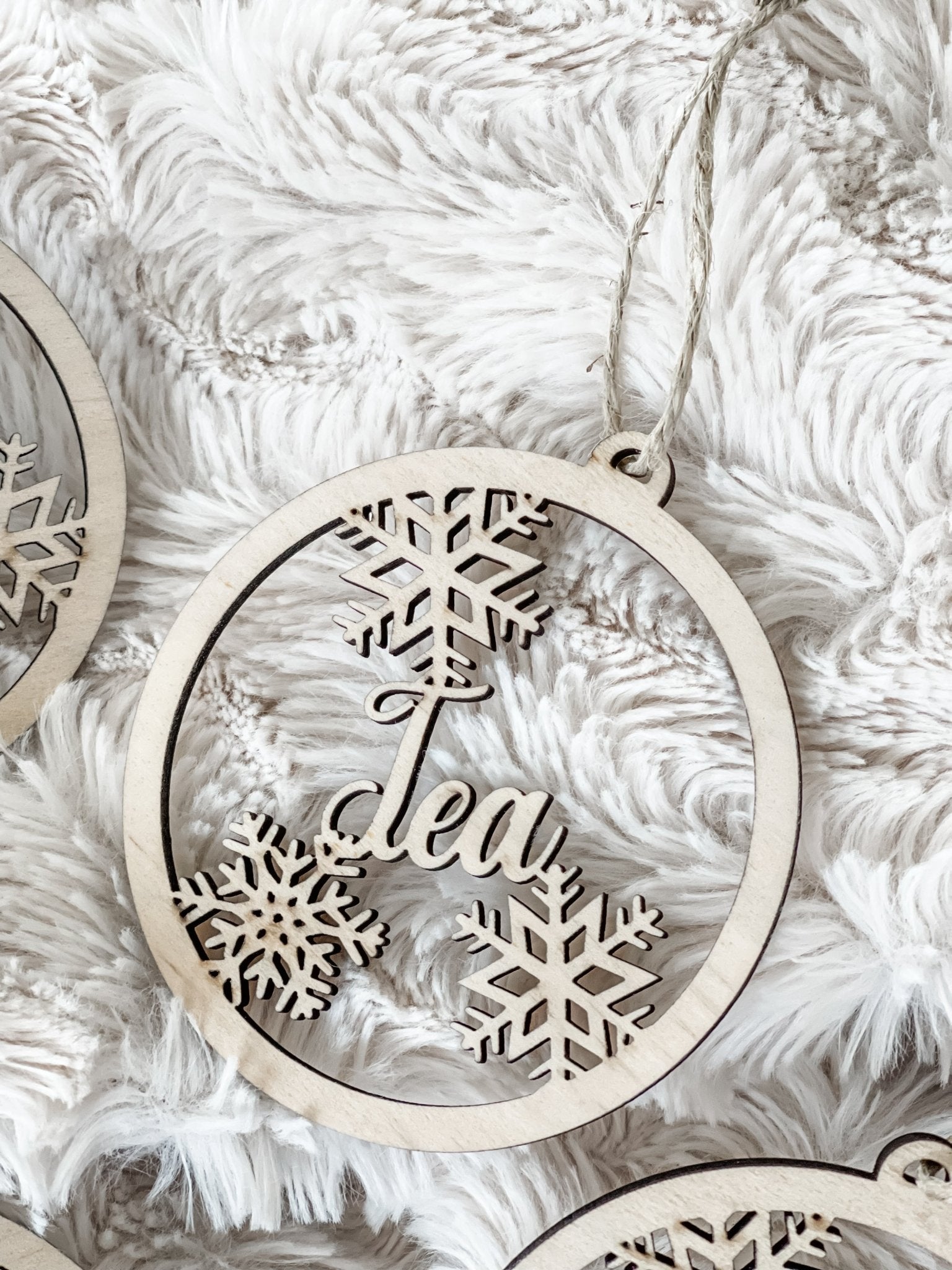 Laser Cut Plywood Snowflake Ornament - The Humble Gift Co.