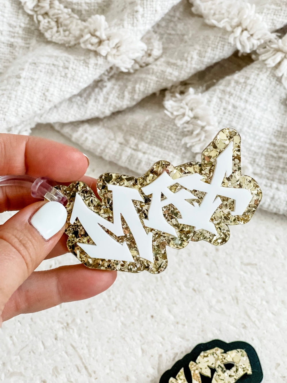 Layered Acrylic Bag Tags - Street Style Font - The Humble Gift Co.