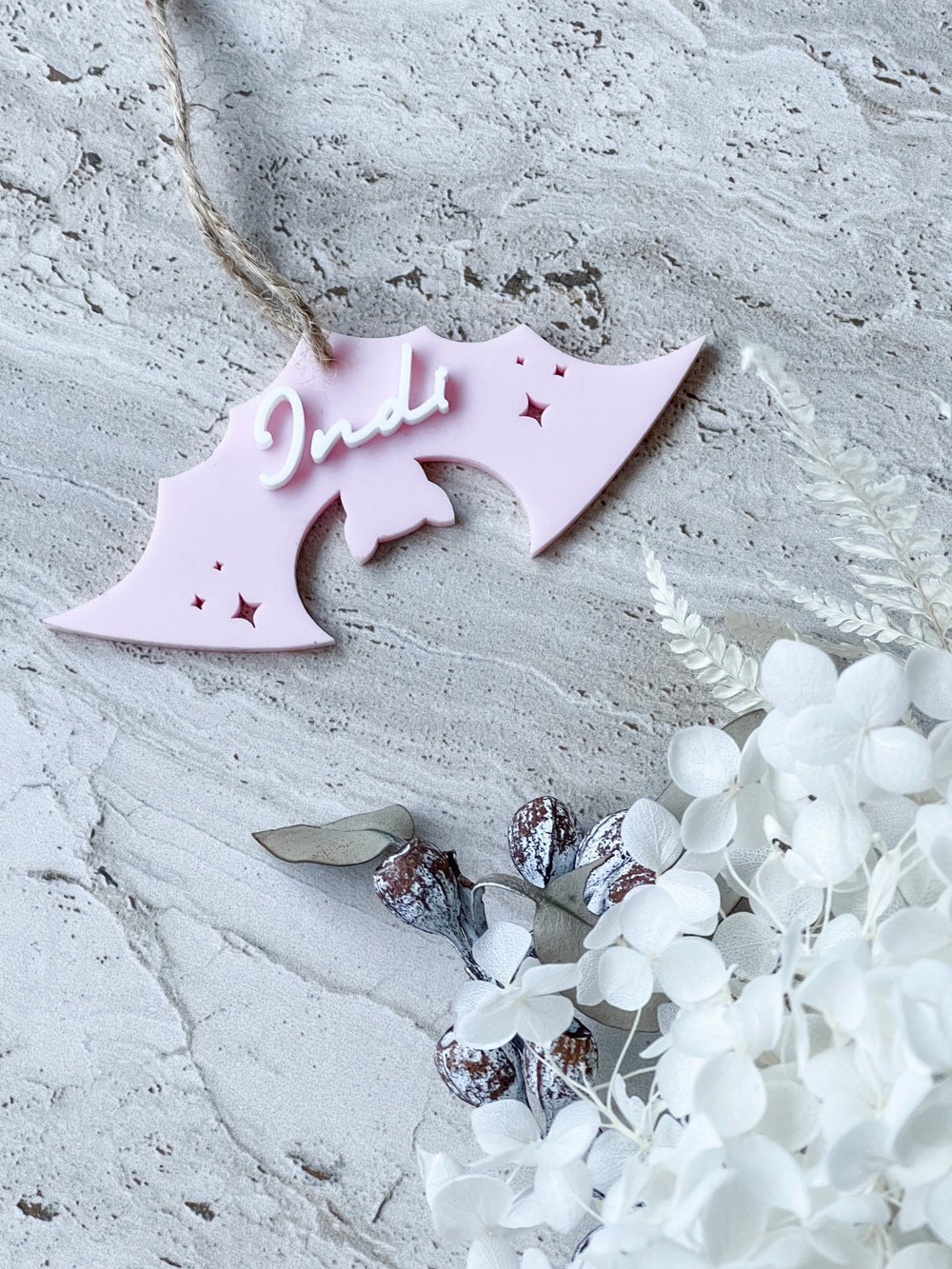 Layered Acrylic Halloween Bat Tag - The Humble Gift Co.