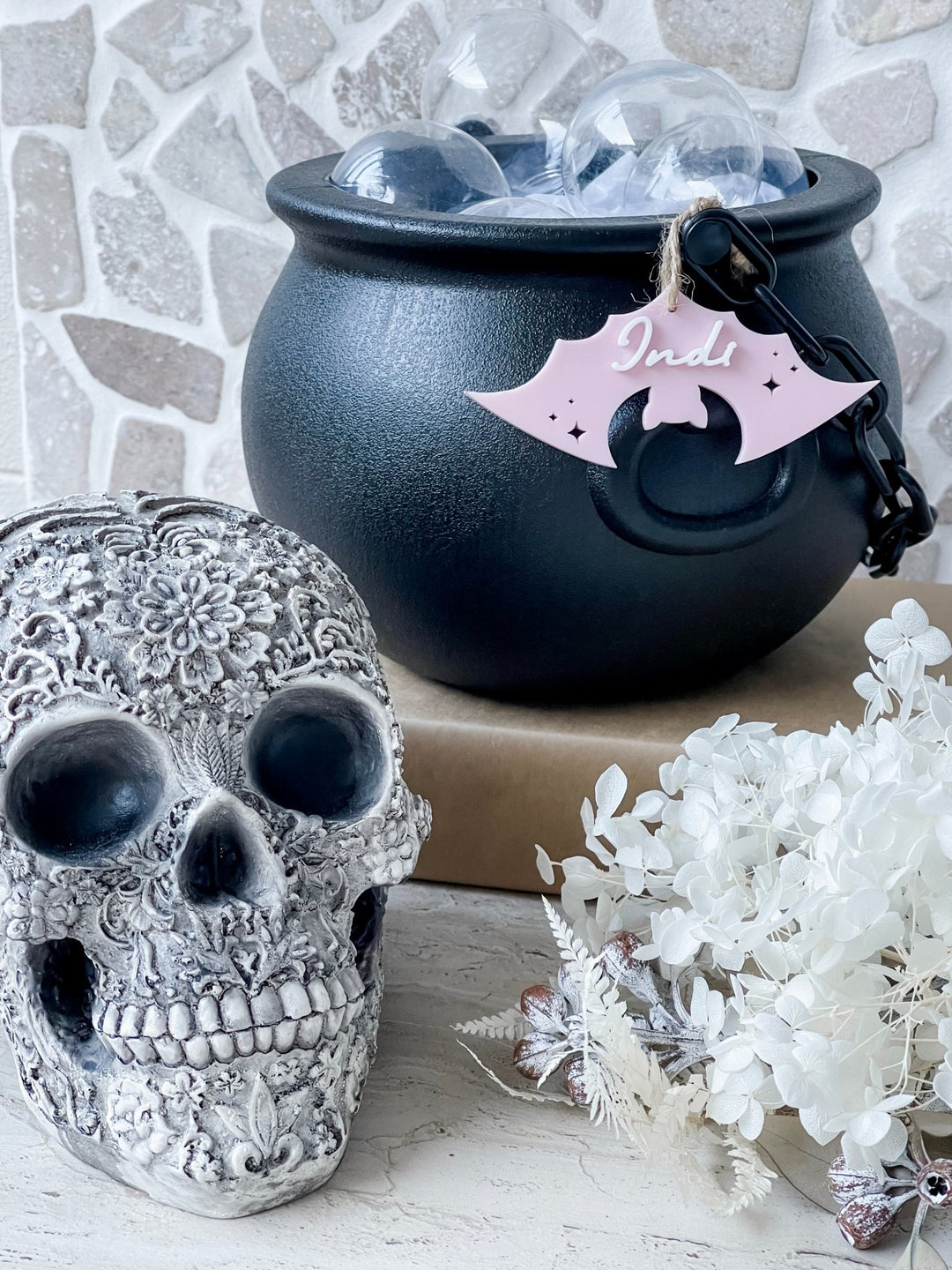 Layered Acrylic Halloween Bat Tag - The Humble Gift Co.